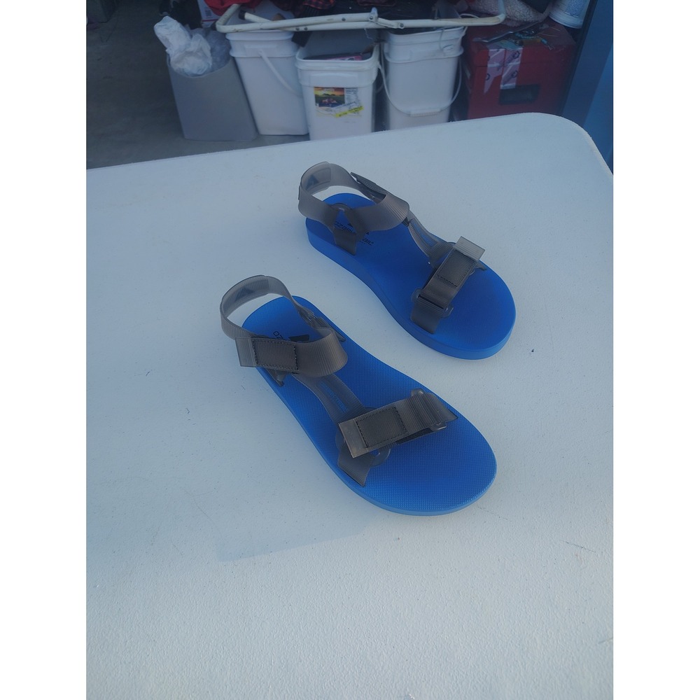 Ozark Trail Mens Sport Sandals Blue Grey Adjustable Straps Outdoor Hiking Shoes